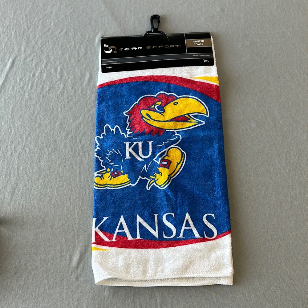 Team Effort Kansas Jayhawk Printed Golf Towel